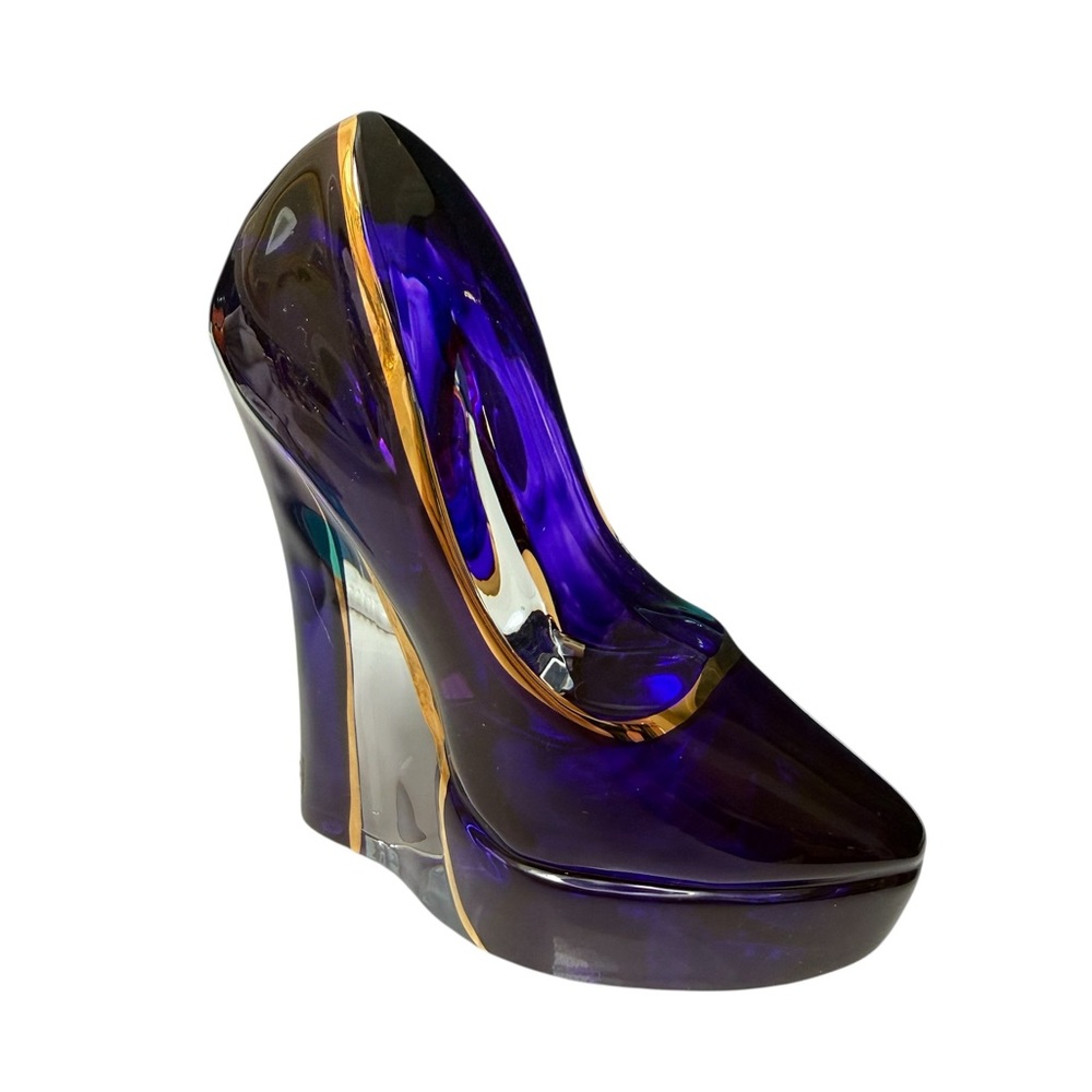 Kosta Boda Glass Shoe Sculpture